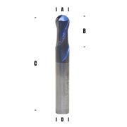 KÜRESEL KARBÜR FREZE - BALL NOSE - AHŞAP/MDF [KAPLAMALI]