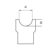 GÖBEKLİ (U) MODEL YUVARLAMA FREZESİ - 3 AĞIZLI