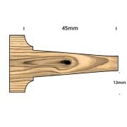 GÖBEKLİ PROFİL FREZESİ 45 MM EĞİMLİ RADYUSLU MODEL