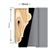 GÖBEKLİ PROFİL FREZESİ 50 MM YÜKSEK S KAVİSLİ MODEL